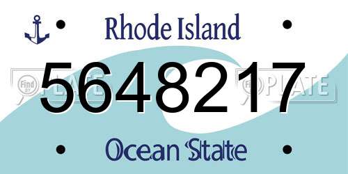5648217 Rhode Island License Plate