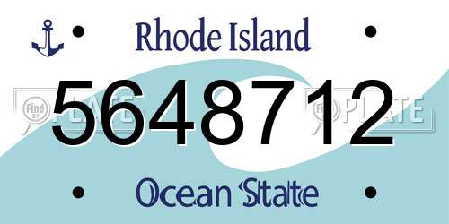 5648712 Rhode Island License Plate