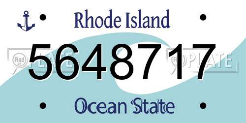 5648717 Rhode Island License Plate