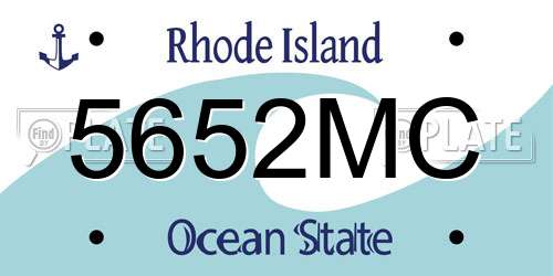 5652MC Rhode Island License Plate