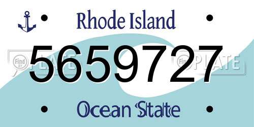 5659727 Rhode Island License Plate