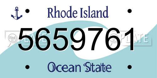 5659761 Rhode Island License Plate