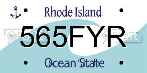 565FYR Rhode Island License Plate