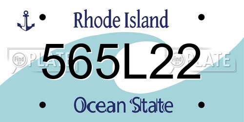 565L22 Rhode Island License Plate