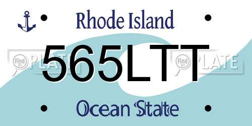 565LTT Rhode Island License Plate