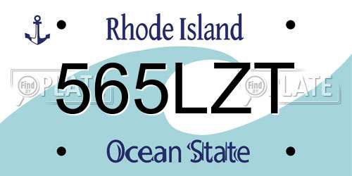 565LZT Rhode Island License Plate