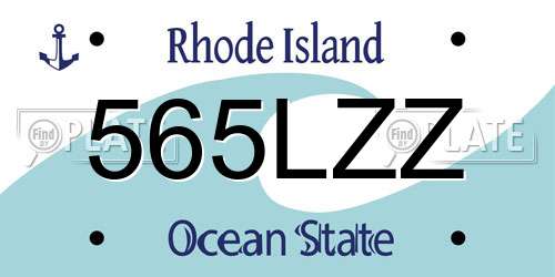565LZZ Rhode Island License Plate