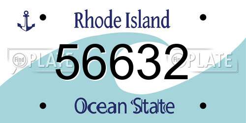 56632 Rhode Island License Plate
