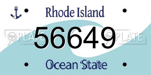56649 Rhode Island License Plate