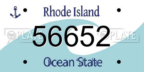 56652 Rhode Island License Plate