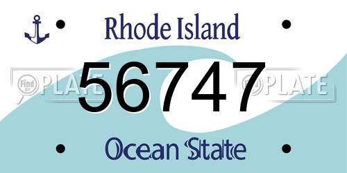 56747 Rhode Island License Plate