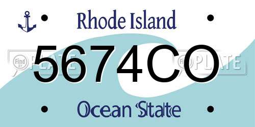 5674CO Rhode Island License Plate