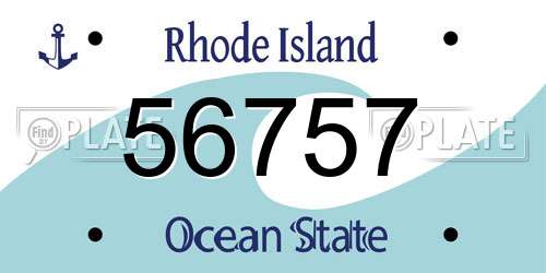 56757 Rhode Island License Plate