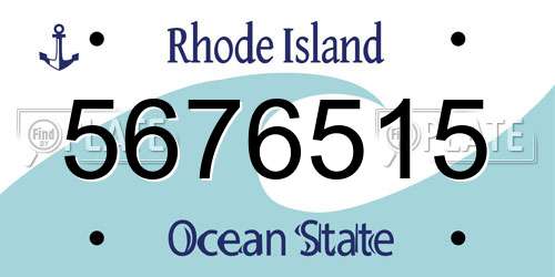5676515 Rhode Island License Plate