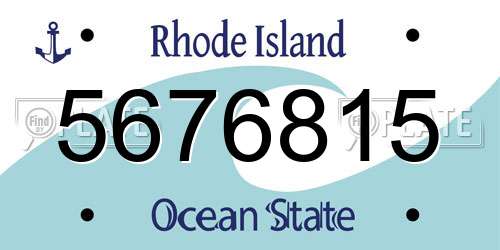 5676815 Rhode Island License Plate