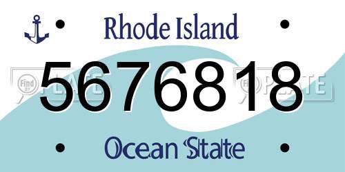 5676818 Rhode Island License Plate