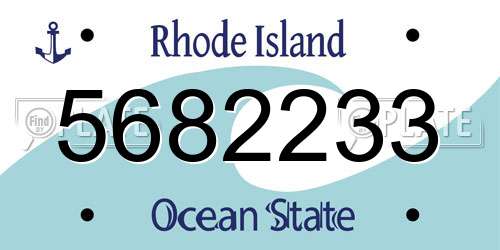 5682233 Rhode Island License Plate
