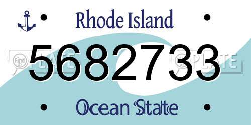 5682733 Rhode Island License Plate