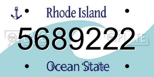 5689222 Rhode Island License Plate