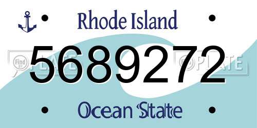 5689272 Rhode Island License Plate