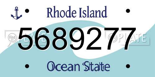 5689277 Rhode Island License Plate