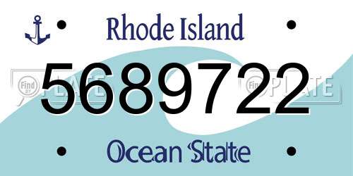 5689722 Rhode Island License Plate