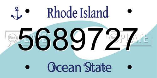 5689727 Rhode Island License Plate