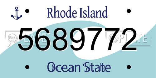 5689772 Rhode Island License Plate