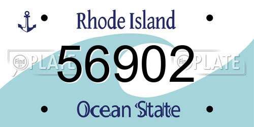 56902 Rhode Island License Plate