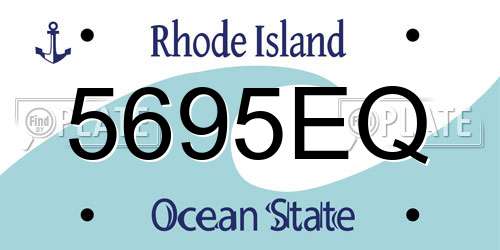5695EQ Rhode Island License Plate