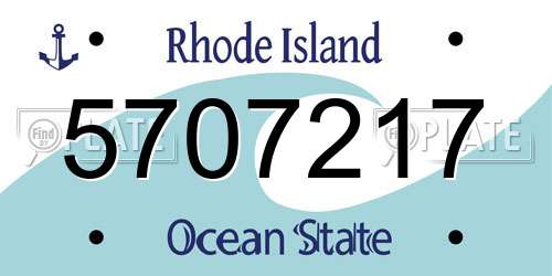 5707217 Rhode Island License Plate