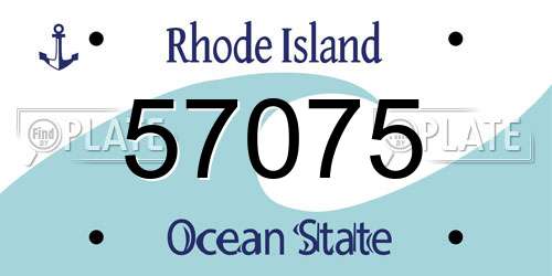 57075 Rhode Island License Plate