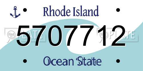5707712 Rhode Island License Plate