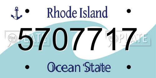 5707717 Rhode Island License Plate