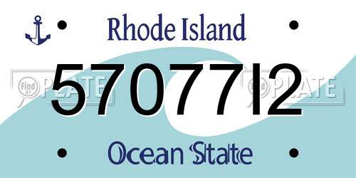 57077I2 Rhode Island License Plate