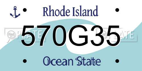 570G35 Rhode Island License Plate