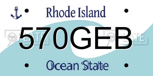 570GEB Rhode Island License Plate