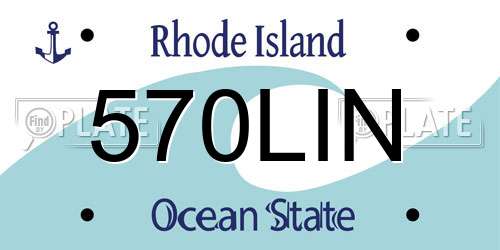 570LIN Rhode Island License Plate