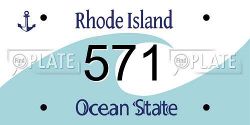 571 Rhode Island License Plate