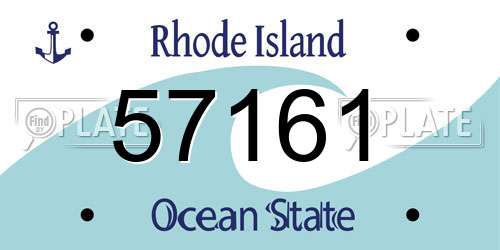 57161 Rhode Island License Plate