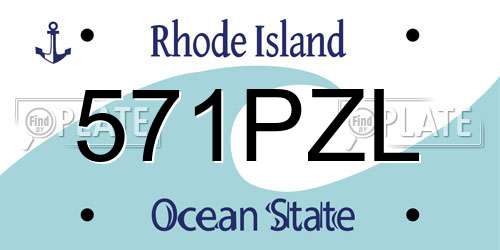 571PZL Rhode Island License Plate