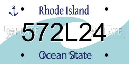 572L24 Rhode Island License Plate