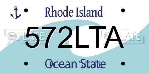 572LTA Rhode Island License Plate