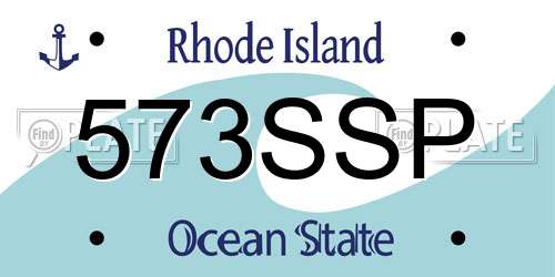 573SSP Rhode Island License Plate