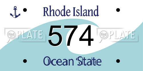 574 Rhode Island License Plate