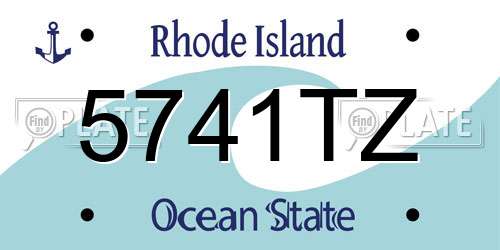 5741TZ Rhode Island License Plate
