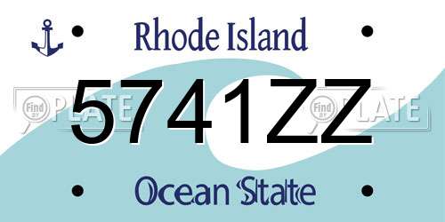5741ZZ Rhode Island License Plate