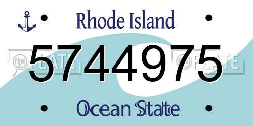 5744975 Rhode Island License Plate