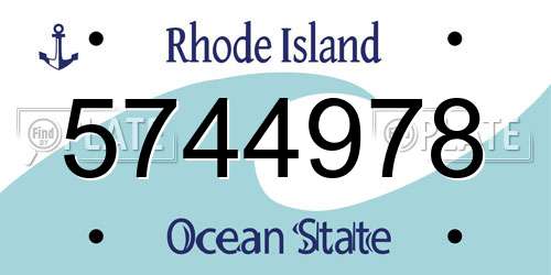 5744978 Rhode Island License Plate