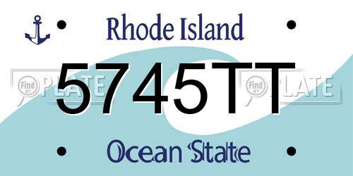 5745TT Rhode Island License Plate